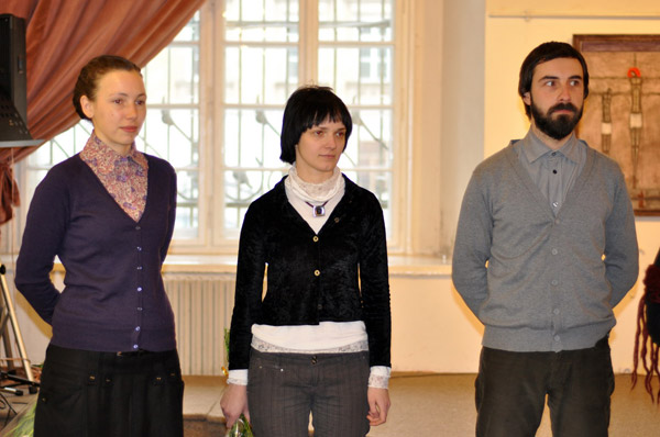 Автори виставки (зліва направо): Ярина Мовчан, Наталя Русецька, Данило Мовчан