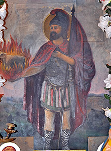 Ікона св. Євстахія на дзвіниці