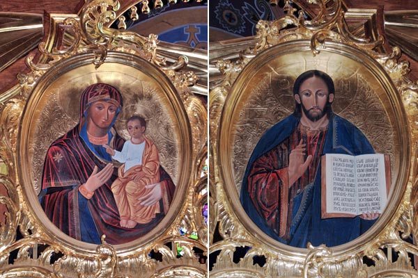 Золочівська церква св. Миколая. Ікони Ісус, Богородиця з Дитям