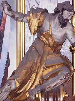 Золочівська церква св. Миколая. Інтер'єр. Барокова скульптура