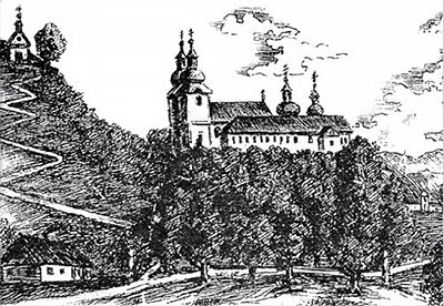 Малоберезнянський монастир — гравюра другої половини ХІХ ст