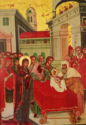  ікона Стрітення в празничному ряді іконостаса церкви св Параскеви-П'ятниці у Львові