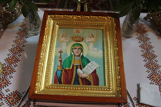 Ікона на тетраподі - св. Параскеви Сербської (пустельниці)