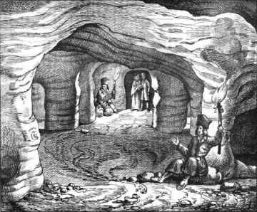 Б. Стенчинський. В печері в Страдчі (1841). Рисунок з Wiki