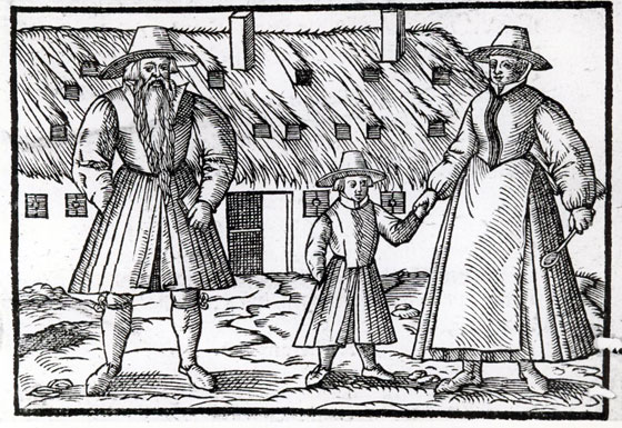 Сім’я гуттеритів, ілюстрація 1588 року