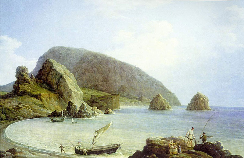 Чернецов Н. Г. Вид на Аю-Даг в Крыму со стороны моря 1836.