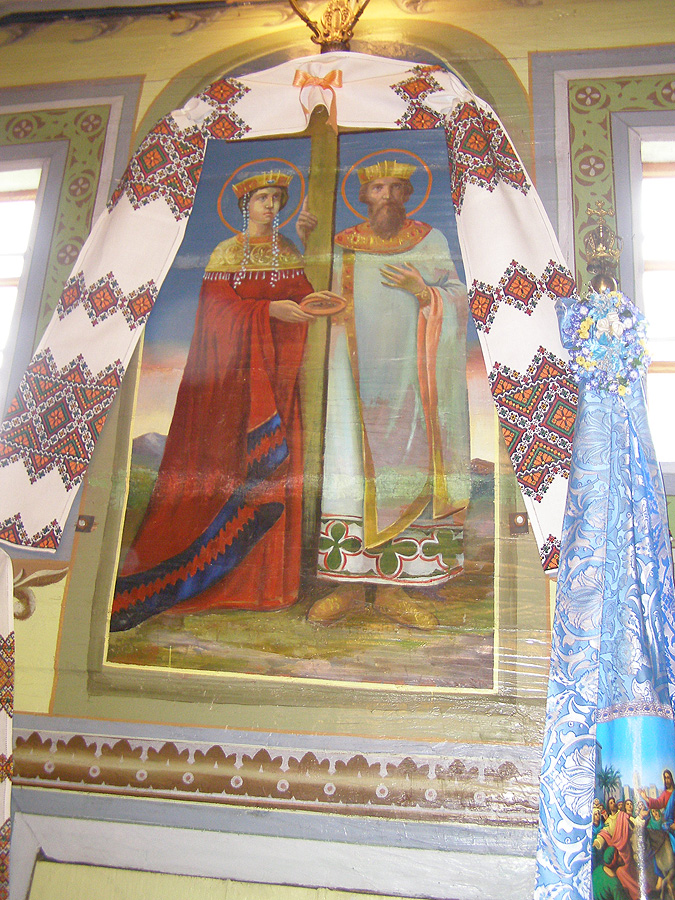 Одна з ікон храму в Черепині – свв. Володимир і Ольга. Фото, надане церковною громадою.