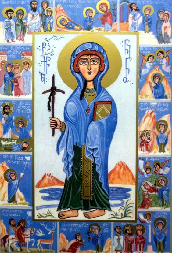 народна грузинська ікона Ніни з житієм