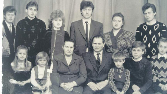 Микола Куниця з своєю сім’єю