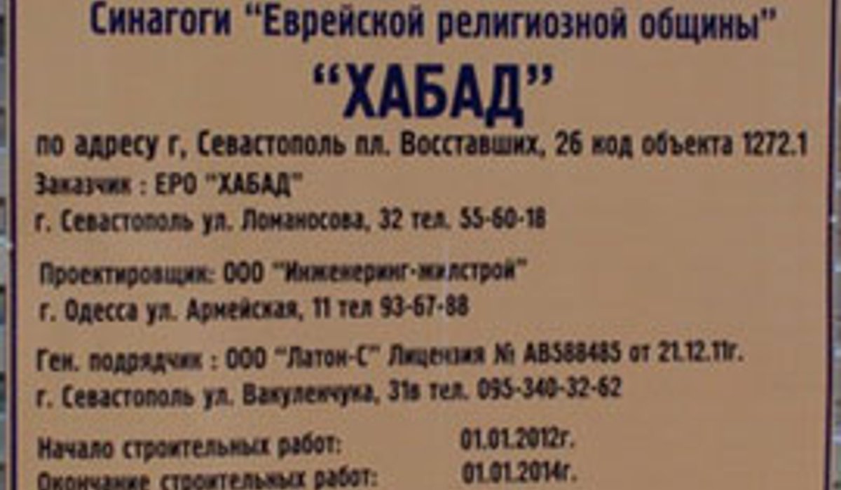 Совет «Хабада» обвинил в фашизме ряд пророссийских организаций Севастополя  - РИСУ