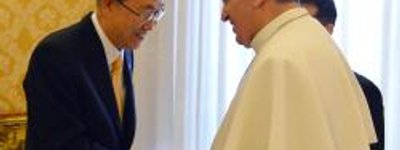 Папа Франциск та Генсекретар ООН Пан Гі Мун обговорили конфлікти у світі та ситуацію з торгівлею людьми