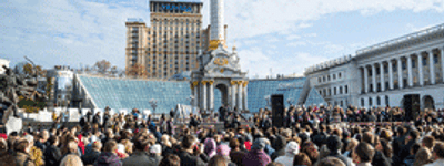 На киевском Майдане молились за прекращение войны на Донбассе