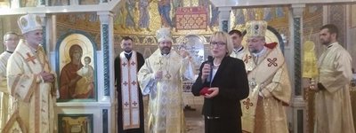 Глава УГКЦ вручив послу України при Апостольській столиці медаль митрополита Андрея Шептицького