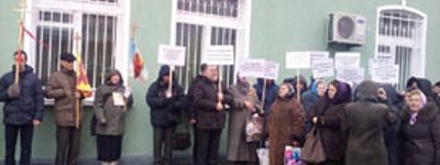 У Рівному віряни УПЦ (МП) протестують проти біометричних паспортів