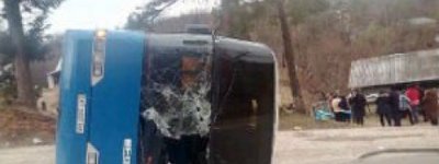 В Ивано-Франковской области перевернулся автобус с паломниками