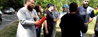 Харківські активісти не дозволили УПЦ (МП) будувати храм на дитячому майданчику
