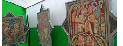 Художник из Ивано-Франковщины рисует уникальные иконы по мотивам гуцульских колядок