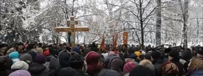 УПЦ (МП) под Радой организовала протест против принятия церковных законопроектов