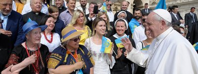 Ukrainian pilgrims meet with Pope Francis