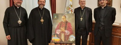 Патріарх Святослав вручив архиєпископові Клаудіо Ґуджеротті пам’ятний дар від УГКЦ