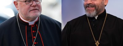 His Beatitude Sviatoslav and Bishop Bohdan Dziurakh met with Cardinal Reinhard Marx