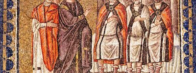 Христос перед синедріоном. VI ст., Італія, Равенна. Базиліка Сант-Аполінаре-Нуово 