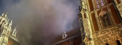 В Киеве горел костел святого Николая