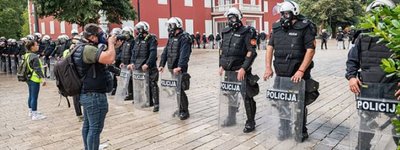 Під час інтронізації Сербського митрополита постраждали близько 20 чорногорських поліцейських