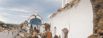 Землетрус зруйнував храм на острові Крит