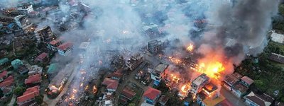 У М’янмі від артобстрілу згоріли баптистські церкви та постраждав католицький собор