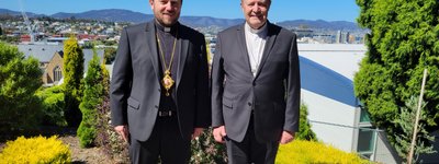 Bishop Mykola Bychok, Eparch of Melbourne, paid a pastoral visit to Tasmania