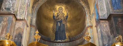 Prayer in Saint Sophia of Kyiv during the war in Ukraine VIDEO