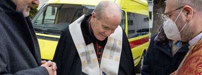 Архиєпископ Відня освятив десять швидких для України, які спонсорували греко-католики Австрії