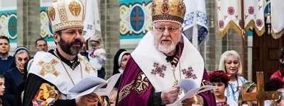 Патріарх УГКЦ привітав владику Петра Стасюка із 55-річчям священничих свячень