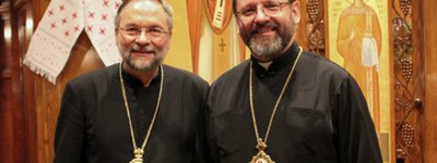 Патріарх УГКЦ привітав владику Гліба Лончину із 45-річчям священничих свячень