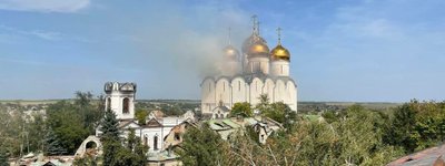 Під обстріл потрапив головний храм Миколо-Васильківського монастиря УПЦ МП на Донеччині