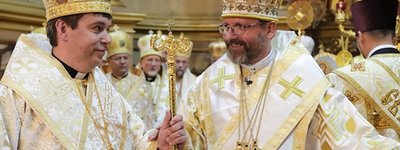 Глава УГКЦ привітав владику Андрія Рабія з 5-річчям єпископської хіротонії