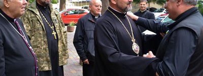 Cardinal Konrad Krajewski meets with clergy and faithful of the UGCC in Odessa