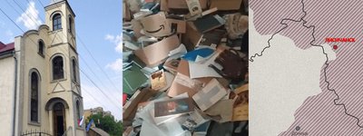 In occupied Lysychansk, women rescued Bibles that Russians threw out of a church library