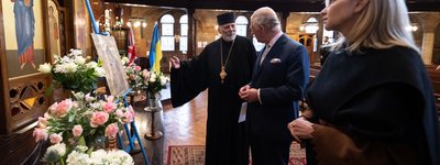 Король Британии и первая леди Украины посетили украинский католический собор в Лондоне и открыли Центр помощи