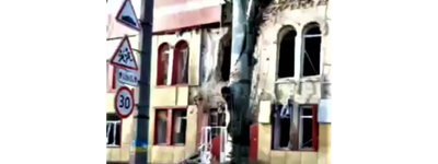 Старовинна будівля колишньої Бахмутської синагоги, скріншот відео Ольги Зайцевої