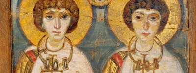 Мікромозаїчна ікона Святого Миколая кінця XII століття була придбана подружжям Ханенків в одній з подорожей.