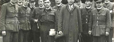 C.S. Lewis at R.A.F. Chaplaincy School, 1944.