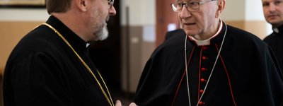 Cardinals Pietro Parolin and Kurt Koch met with the UGCC Synod Bishop