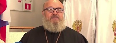 Священик-колаборант УПЦ МП з Голої Пристані голосує "на камеру" на псевдовиборах