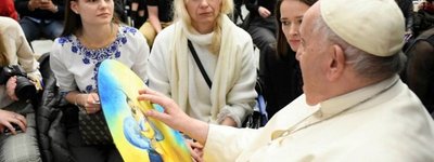 Картина хлопчика-аутиста з Бердянська поповнила колекцію Папи Франциска