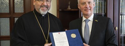 Посол Литви вручив Главі УГКЦ пам’ятну медаль, присвячену ювілею святого Йосафата