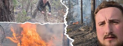 На Франківщині монахи разом з паломниками гасили займання у лісі поблизу Спасо-Преображенського скиту