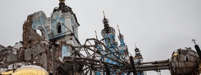   Mother of God Joy of All Who Sorrow Orthodox Church in the village Bohorodychne, Donetsk Oblast, Ukraine. The village came under attack by Russian forces in June 2022.