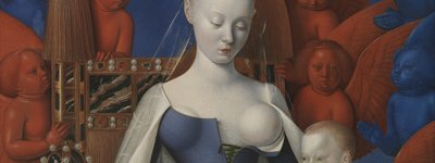 Жан Фуке. Діва з Дитям та ангелами довкола (фрагмент), 1452. Королівський музей витончених мистецтв в Антверпені